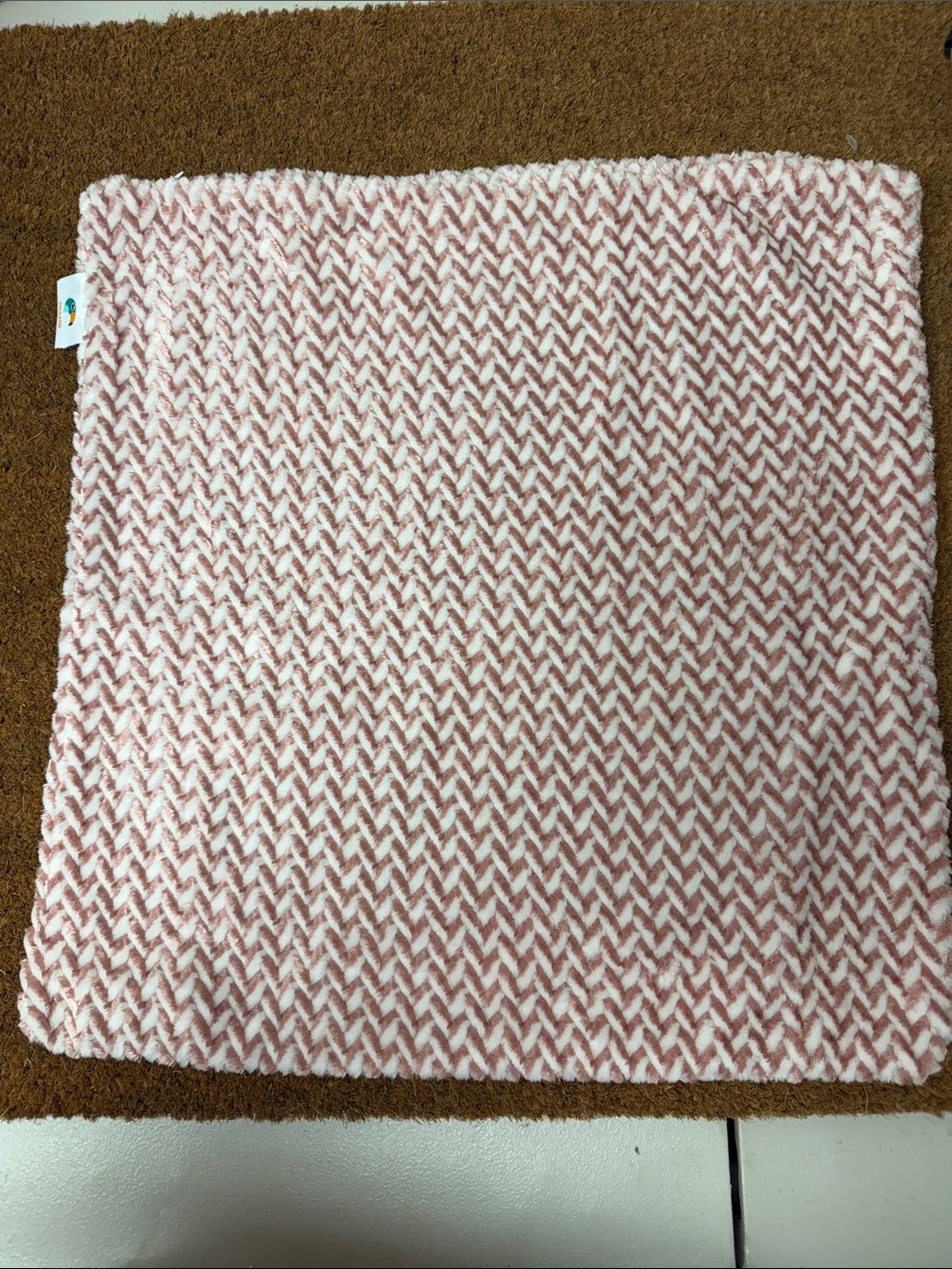 Set of 5 Soft Chevron pillow covers.  - Pink & White 17x17